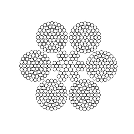 Cross lay wire rope