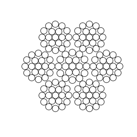 Cross lay wire rope