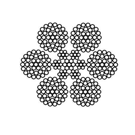 Cross lay wire rope