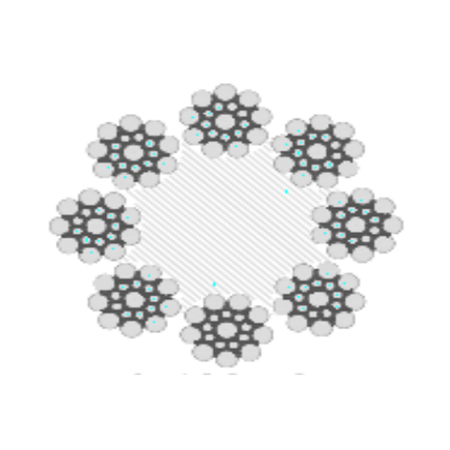 8 Strand fiber core elevator rope