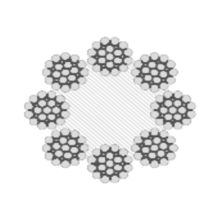 8 Strand fiber core elevator rope